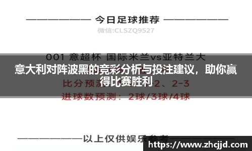 意大利对阵波黑的竞彩分析与投注建议，助你赢得比赛胜利